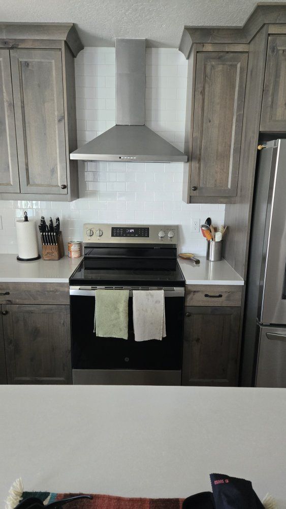 GE above range hood and fan