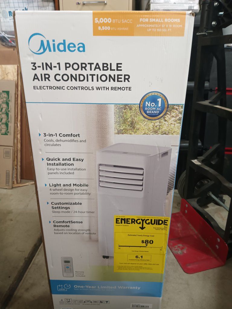 Brand new Midea 5000 BTU portable air conditioner