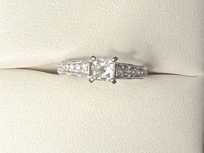 Princess Cut Engagement Ring *14k white gold, 0.98 ct diamonds**$1,300 Off Appraised Value*
