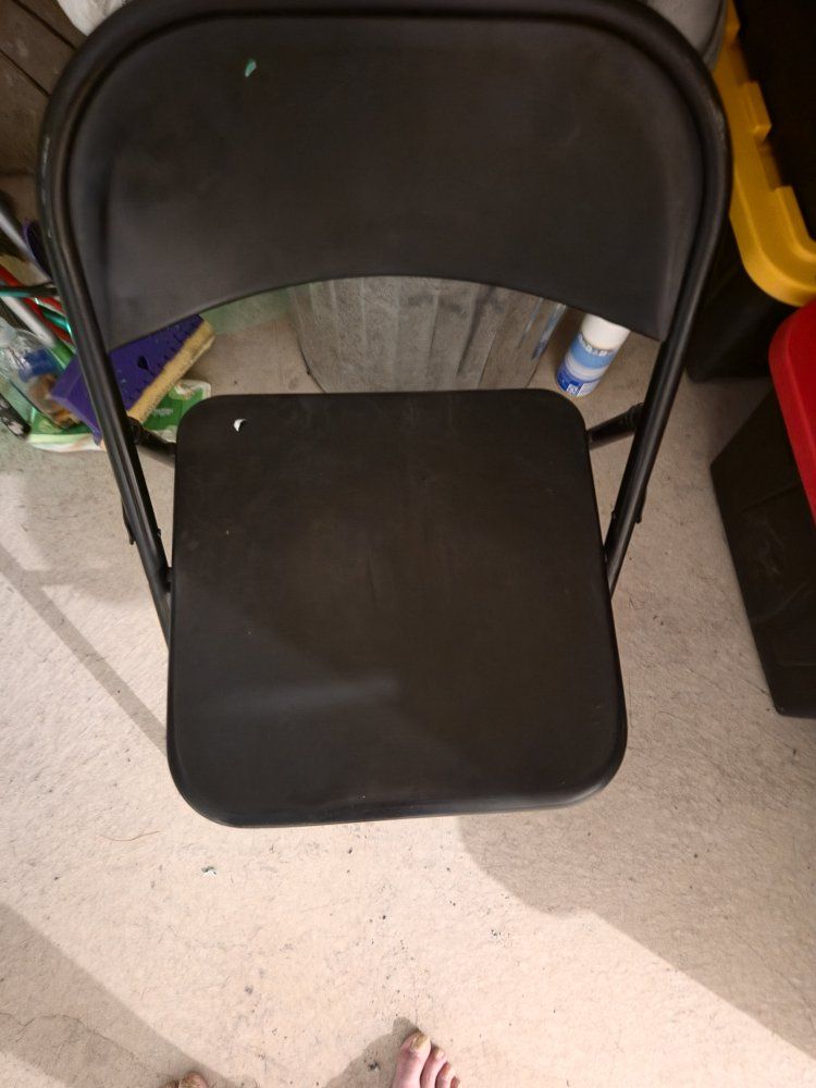 Black metal chairs