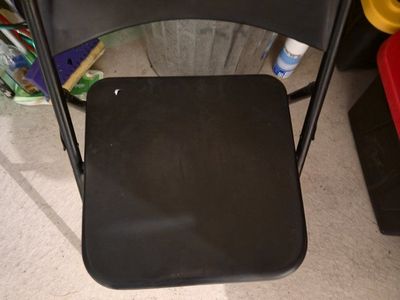 Black metal chairs
