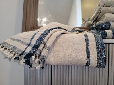 Hand-spun, 100% pure cotton towels, naturally dyed for sensative skin