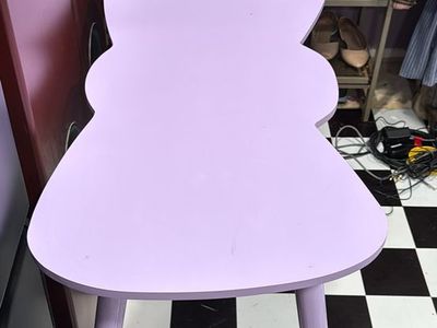 Purple Scalloped Table