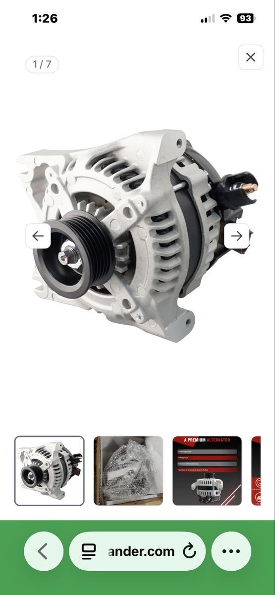 New Alternator Fits Ford Expedition F 150. Lincoln Navigator 4.6 L. 5.4 L V8
