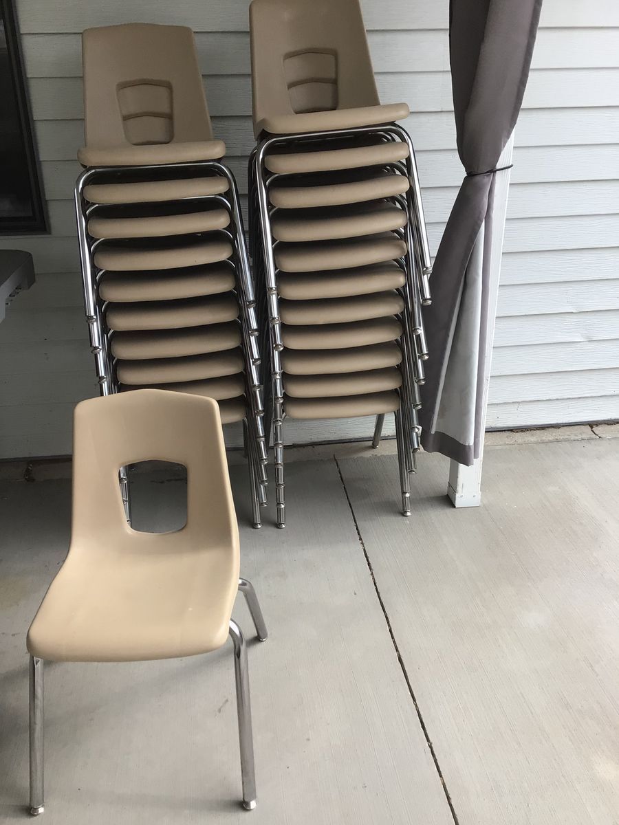 Plastic stackable chairs