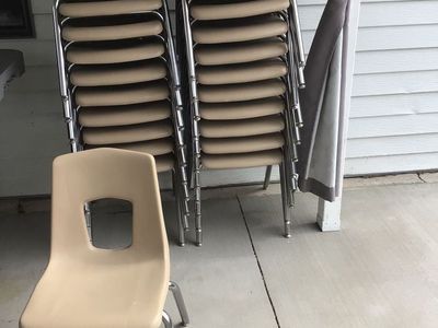 Plastic stackable chairs