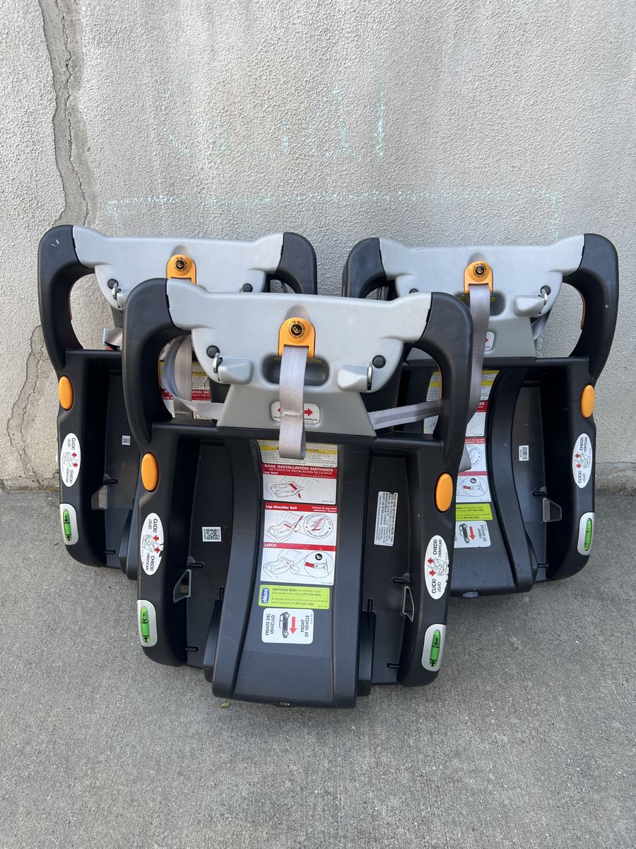 Chicco KeyFit 30 Infant Car Seat Bases - Set of 3, Black/Gray