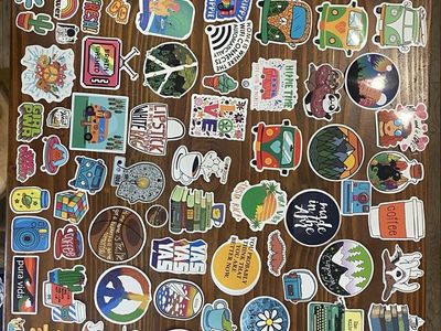 Large Assortment of Hippie/Boho Aesthetic Stickers - Decals for Laptop, Water Bottle, Scrapbooking
