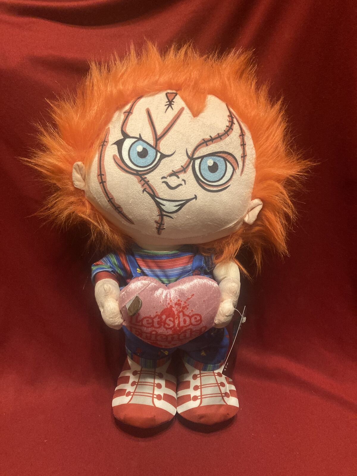 Rare Chucky Valentine Greeter Plush With Heart New Universal Gemmy