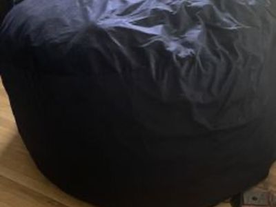 Oversized Navy Blue Bean Bag Chair - Comfortable Seating for Living Room/Bedroom
