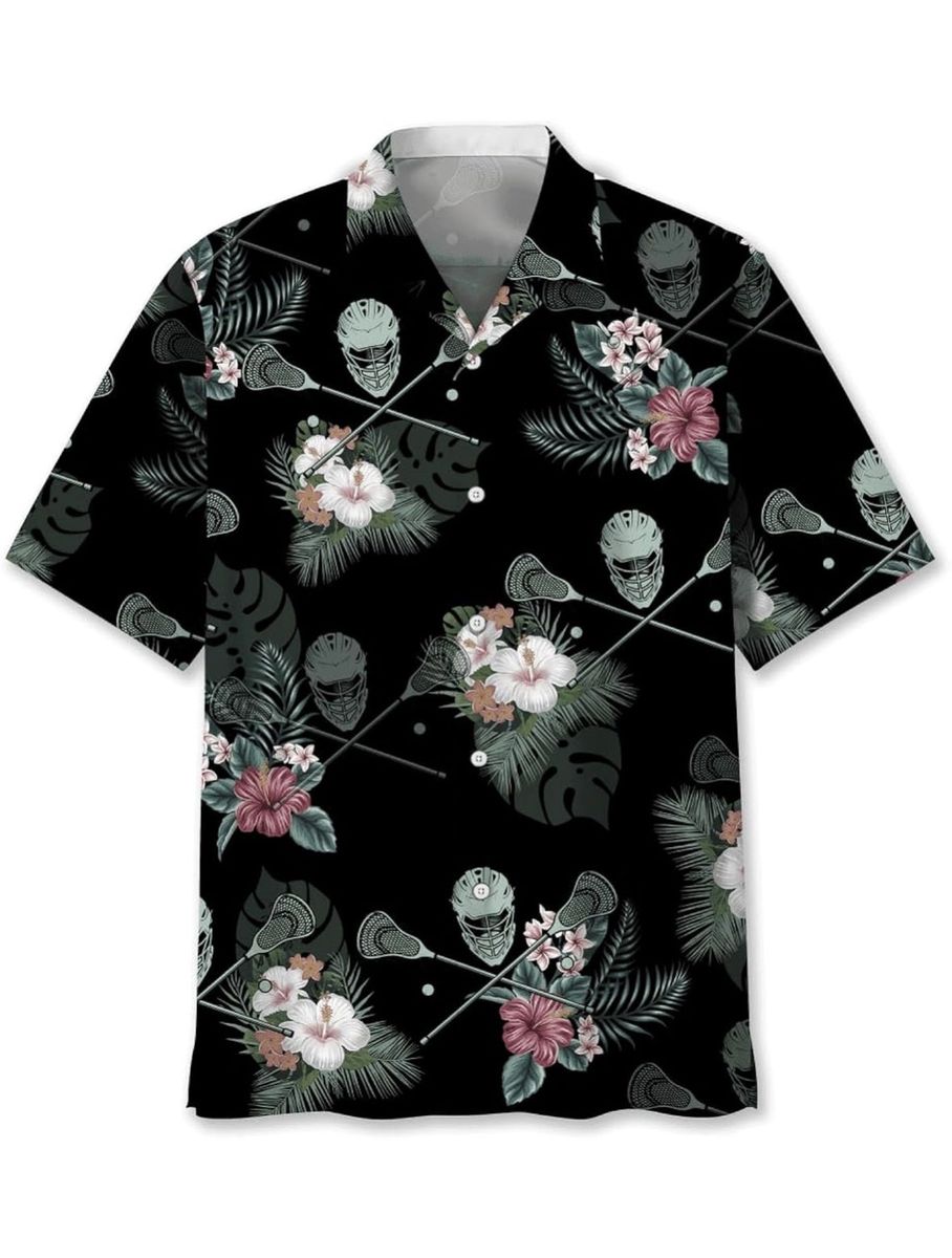 Lacrosse Summer Beach Hawaiian Shirt, Lacrosse Lover Hawaiian Short Sleeve Button Down Shirt