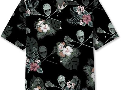 Lacrosse Summer Beach Hawaiian Shirt, Lacrosse Lover Hawaiian Short Sleeve Button Down Shirt