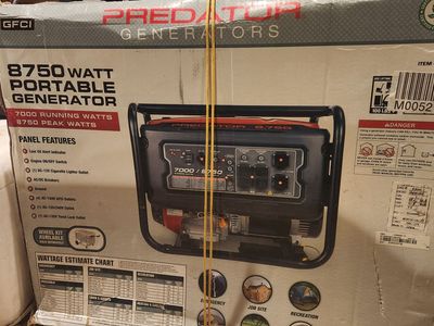 8750 Watt, 13 horsepower generator, electric start