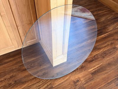 Glass tabletops 36” diameter - $100 each