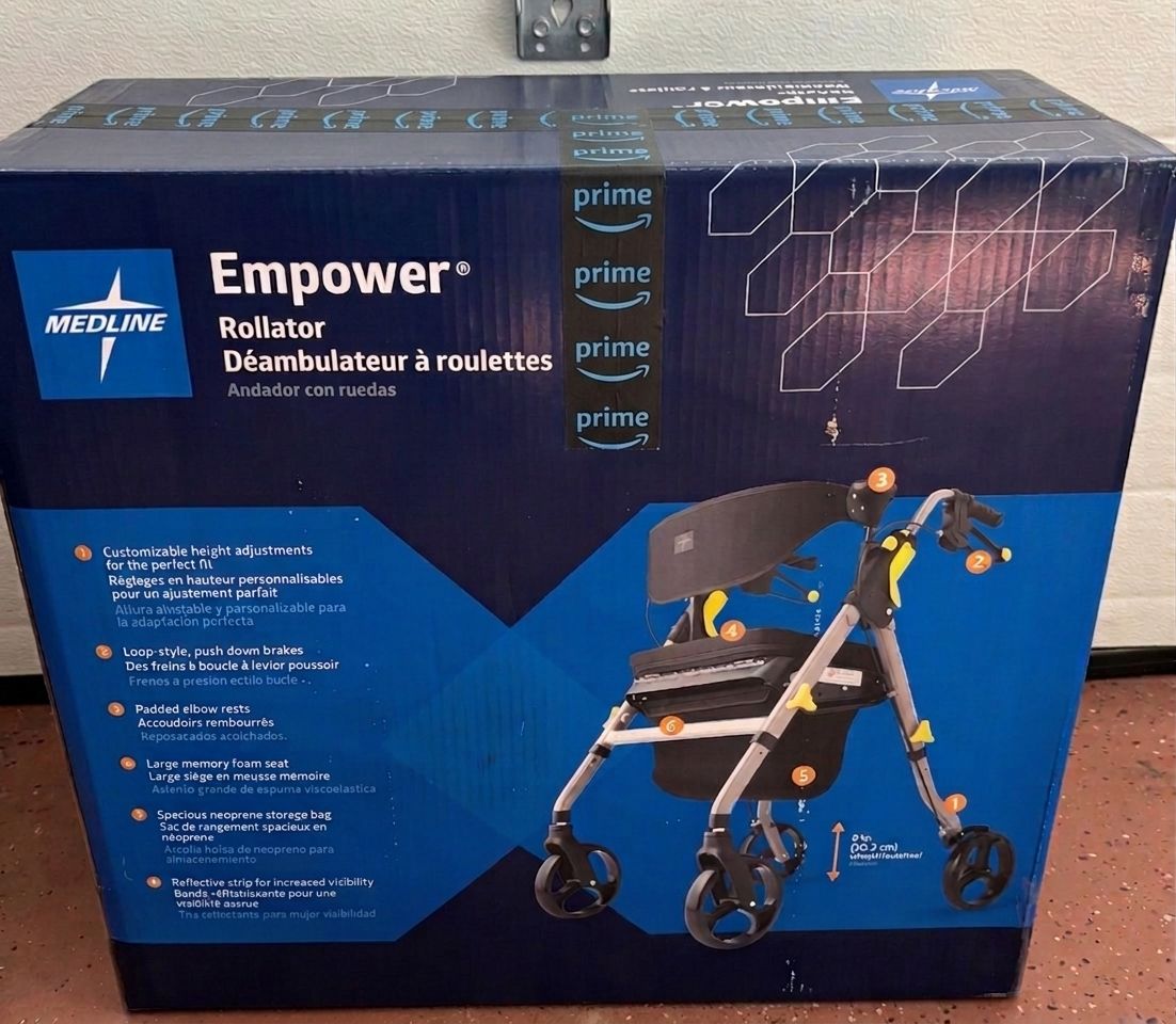Medline Empower Rollator Walker with Seat BRAND NEW