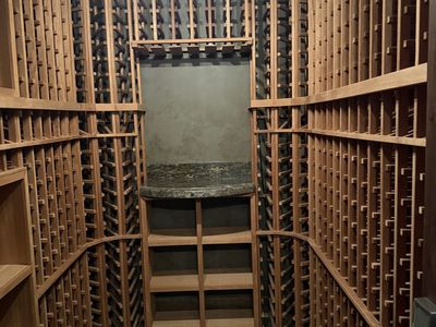 Custom Wooden Wine Cellar Racks - Full Room Built-in Storage Solution