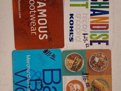 Gift cards for sale