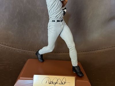 Derek Jeter New York Yankees MLB Baseball Salvino Statue Signed Base Collectible