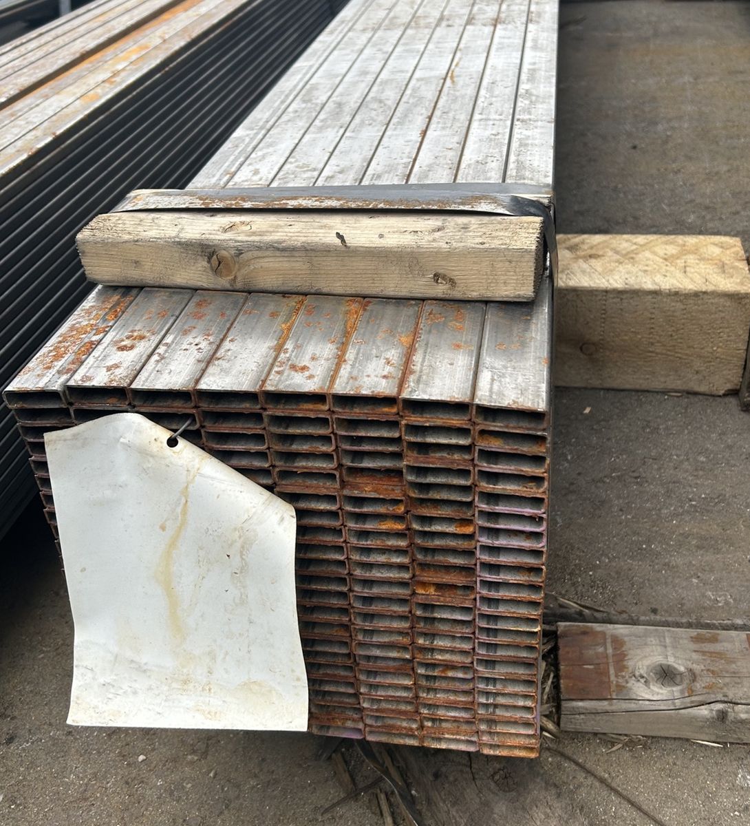 IN STOCK NOW!! Surplus Steel Rectangular Tubing 1-1/2" x 1/2" x 16 GA x 20' - $17.25 each
