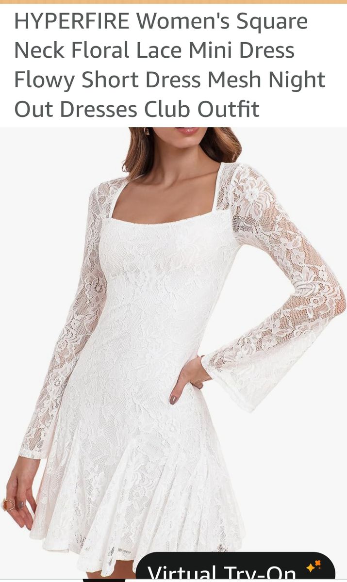 Women's White Lace Dress