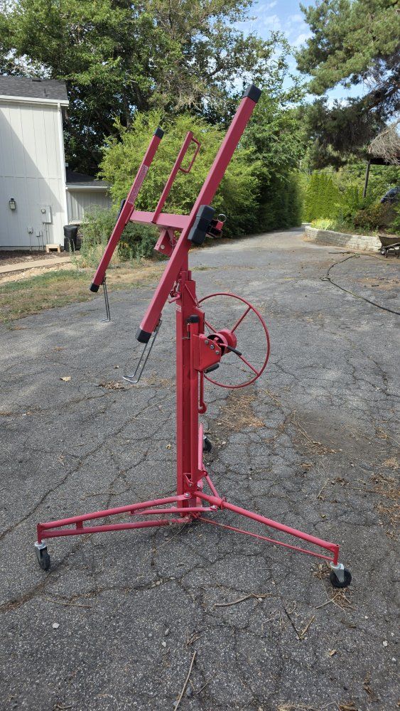 Drywall panel lift (also called a sheetrock lift or panel hoist).