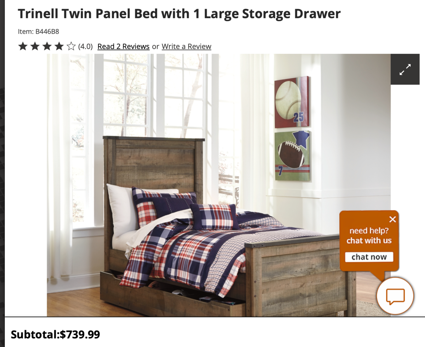 3 Ashley Trinell Twin Storage Beds + Mattresses