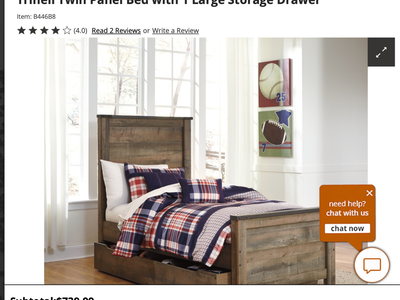 3 Ashley Trinell Twin Storage Beds + Mattresses