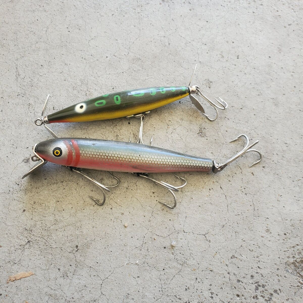 Pfluger and heddon vintage fishing lures