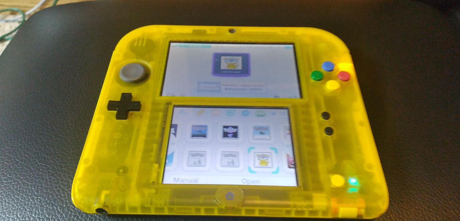 Rare Pokemon Yellow/Pikachu Nintendo 2DS modded