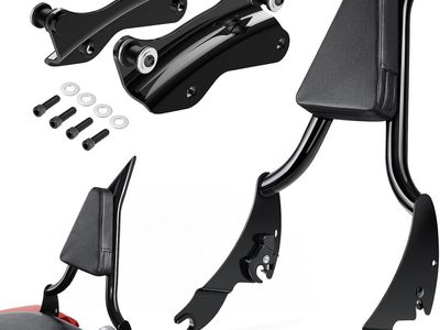 2014-2024 Harley Davidson Touring 26" Passenger Sissy Bar Backrest & 4 Point Docking Hardware Kit