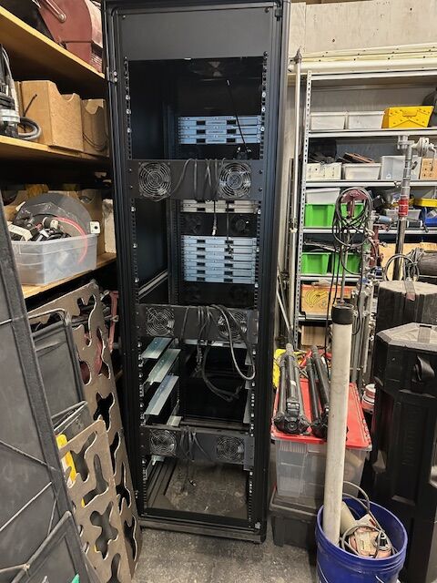 Server rack 42-U with fans