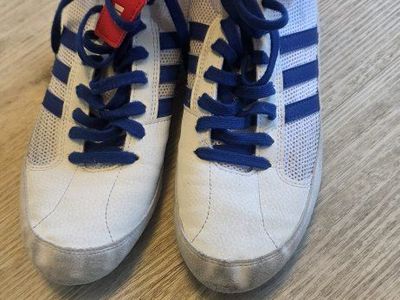 size 6.5 adidas High Top Wrestling Shoes Red White Blue