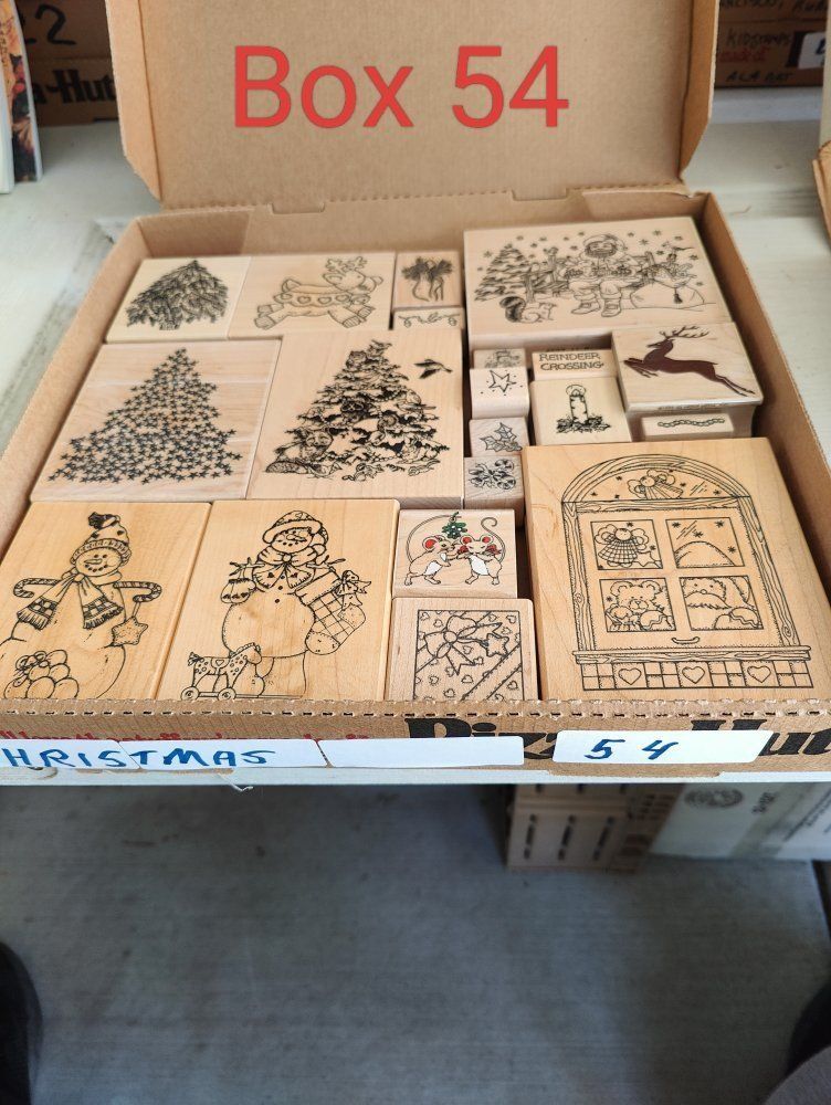 Box #54 of 65, New, old stock rubber stamps, designed mainly for people that like to make their own greeting cards.