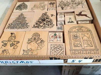 Box #54 of 65, New, old stock rubber stamps, designed mainly for people that like to make their own greeting cards.