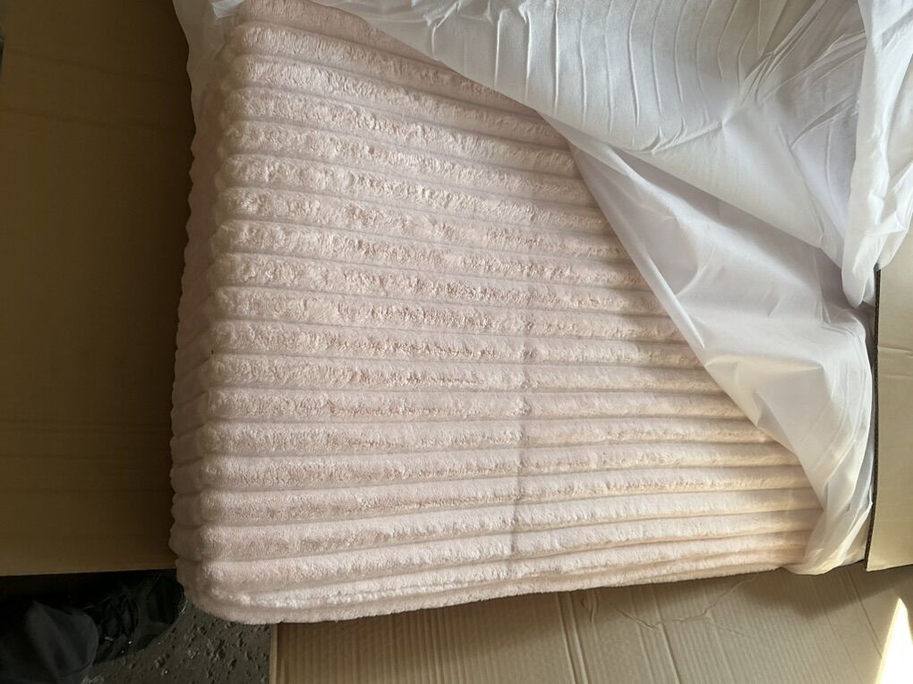 Pink Upholstered Ottoman / Accent Bench