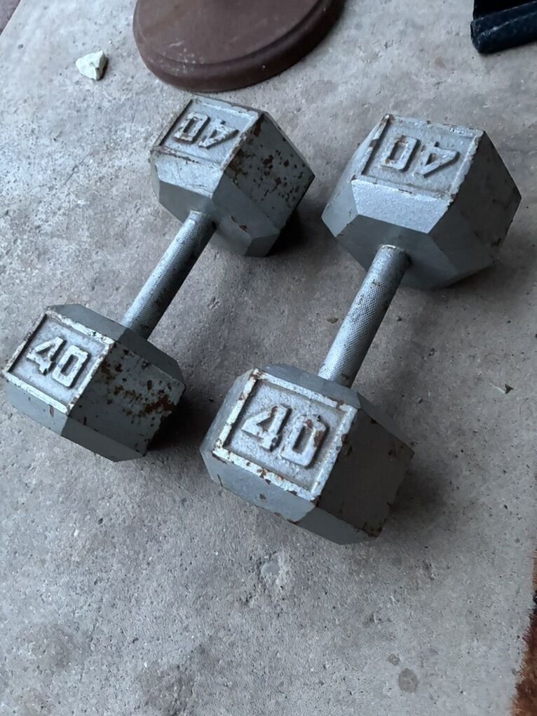 Set Of 40 Lb Dumbbells