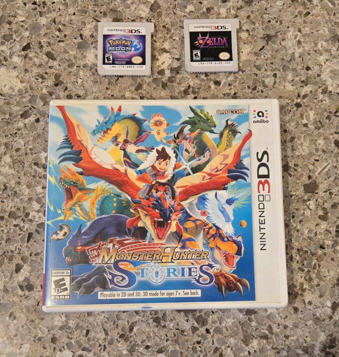 Nintendo 3ds games $20 each including Monster Hunter Stories! trades considered!