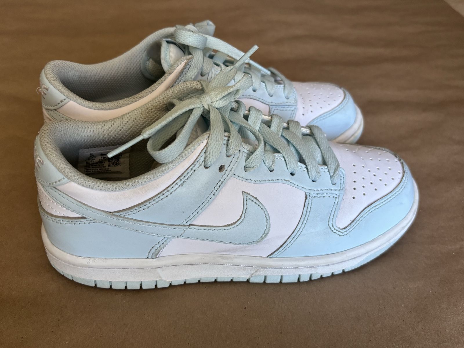 Nike Dunk Low Blue and White Sneakers Youth Size 4Y