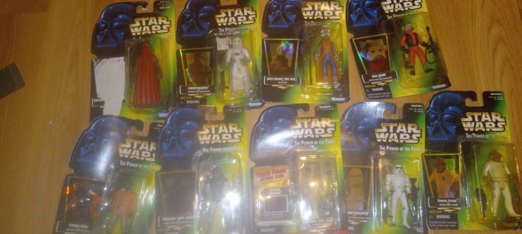 Star Wars 1995-1997 potf damage card 25 figure lot