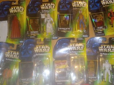 Star Wars 1995-1997 potf damage card 25 figure lot