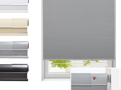 22" W x 64" H Tonature No Drill Cellular Shades, Thermal Insulating & Noise Reducing Honeycomb Blinds - GREY