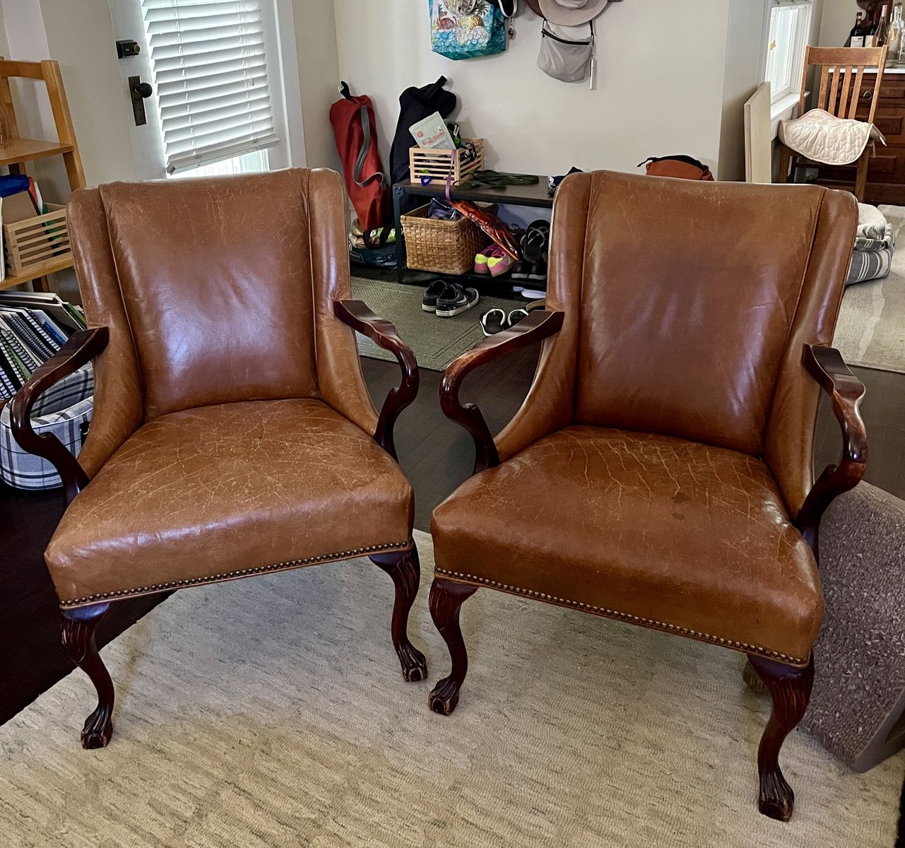Restoration Hardware Leather Chairs