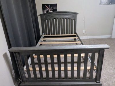 Oxford Baby Richmond Brushed Gray Full Bed, Mattress & 7-Drawer Dresser OR willing to sell separately