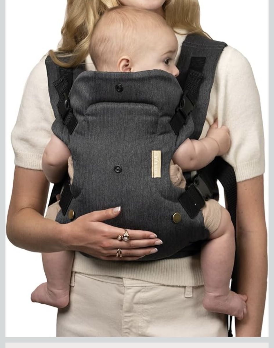 Infantino Flip 4-in-1 Convertible Baby Carrier - Newborn to 35 lbs - Charcoal Grey