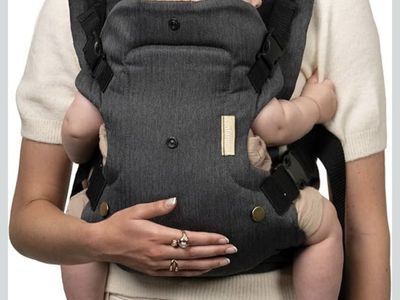 Infantino Flip 4-in-1 Convertible Baby Carrier - Newborn to 35 lbs - Charcoal Grey