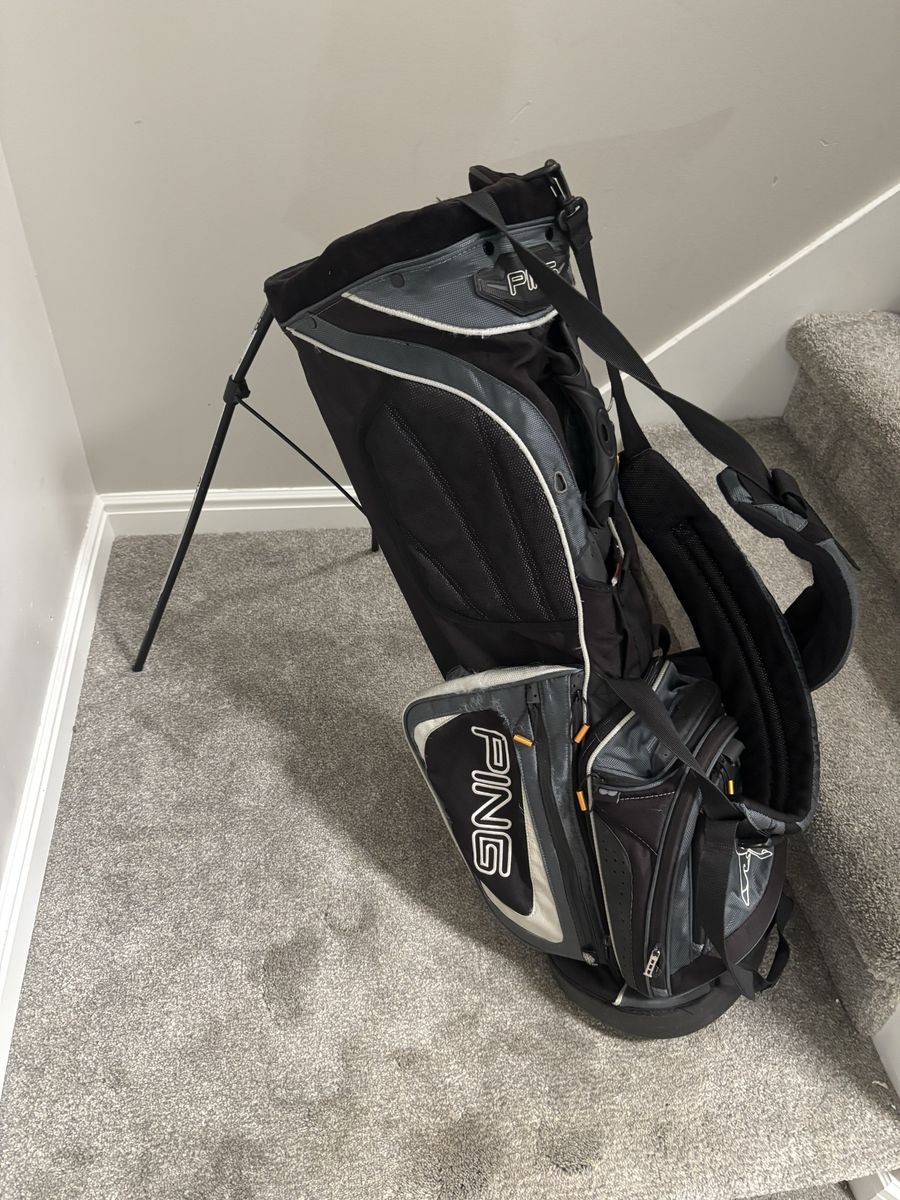PING Latitude Golf Stand Bag - Black/Grey, Lightweight Carry Bag