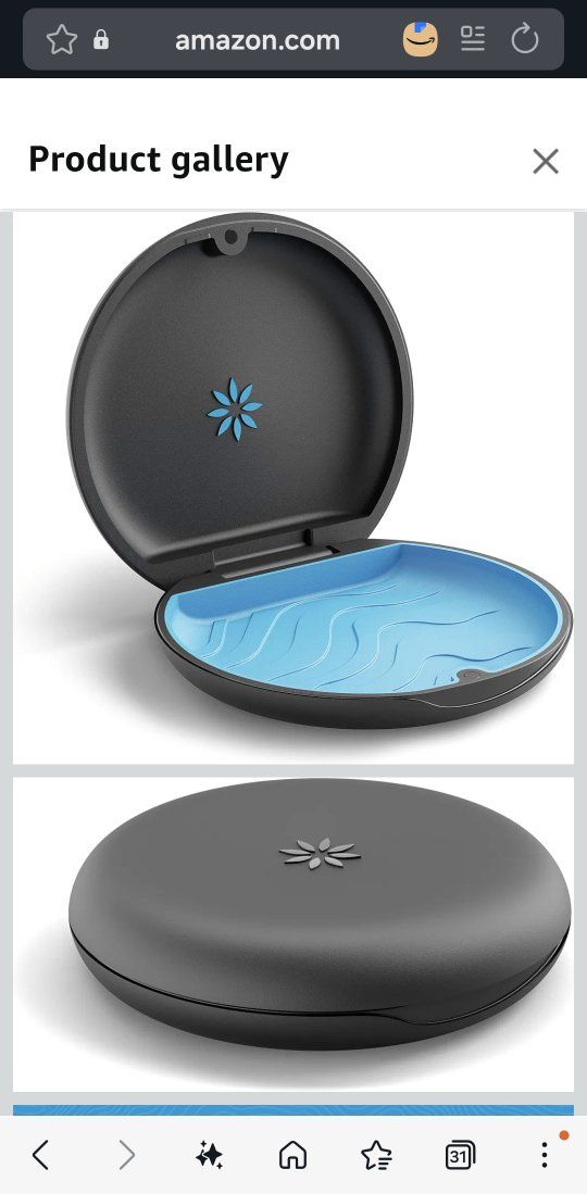 Align Technology Inc. Retainer/Dental Appliance Case mint color& Drawstring Pouch