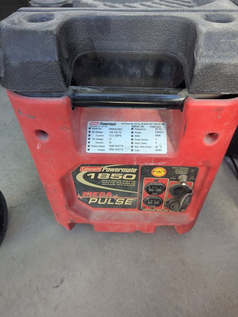 Coleman Powermate 1850 Portable Electric Generator - 1850 Max Watts, Gas Powered