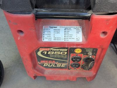 Coleman Powermate 1850 Portable Electric Generator - 1850 Max Watts, Gas Powered