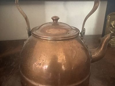 Antique Portuguese Copper Kettle & Copper Pot – Heavy Copper –